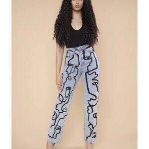 Ma Cherie Face /‎ What’s her Face Straight Leg Jeans / Unique / sz 5